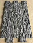 Black wooden marble culture stone,black forest marble stacked stone,black wood