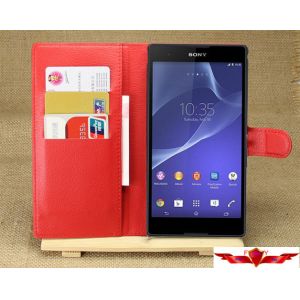 Cheap Sony Xperia T2 Ultra PU Wallet Leather Cases Card Holder Multi Color for sale
