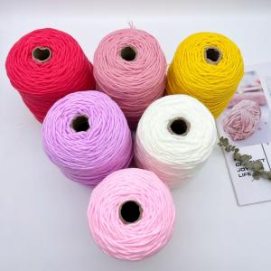 China 100g/400g Yarn Cone 3mm 8ply Rugs And Carpet Tufting Acrylic Yarn For Tufting Gun on sale