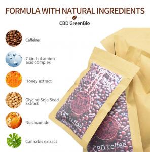 China Hemp Extract CBD Instant Coffee Powder Gluten Free Non GMO THC Free on sale
