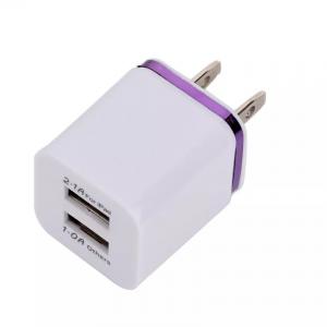 China ABS 2A Dual Port USB Wall Charger Ios Android US Standrad Short Circuit Protection on sale