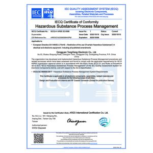 Dongguan Tengxiang Electronics Co., Ltd. Certifications