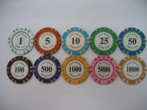 Cheap Gambling Game Ceramic Clay Poker Chip Set Casino Royale Poker Chips Custom Printing for sale