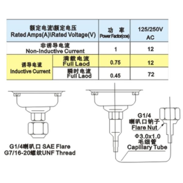 Adjustable Differential Single Pressure Switch Automatic For Water Pump
