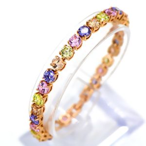 Buy cheap Classic 18K Gold Plated Cubic zirconia Bracelet & bangles factory wholesale high from wholesalers