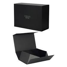 China Pure Black Custom Packaging Rigid Boxes Bulk Matt Varnish on sale