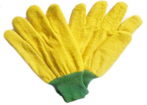 Cheap Yellow Warm Fleece Gardening Working Gloves With Knit Wrist For Winter Use for sale