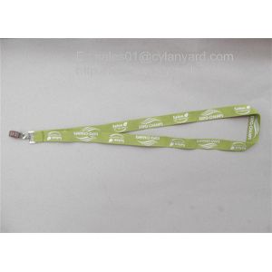 China Promotional polyester lanyard with swivel metal jaw clip, metal id badge clip lanyards, on sale