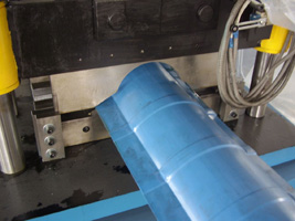 PLC Control Gutter Roll Forming Machine For Steel Roof Ridge Tile Cap