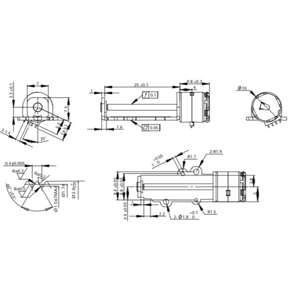High Resolution Rotary Stepper Motor Permanent Magnet 10mm Easy To Control VSM1041