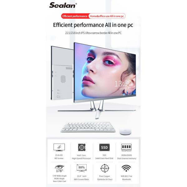 23.8inch Gaming PC Desktop Computer Intel I5