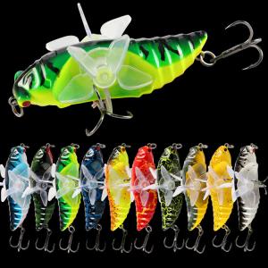 China 10 Colors 7.5CM/15.5g Twin Propeller Plastic Hard Bait Tractor Rotary Tackle Popper Fishing Lure on sale