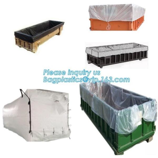Dumpster 6Mill Open Top Roll Off Drawstring Container Liners,Open Top Drawstring 6 Mil Roll Off Container Liners, BAGEAS