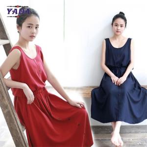 Cheap Fashion casual stylish good quality elegant sleeveless lady long dress maxi for women for sale