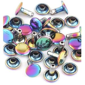 Cheap Tubular Rainbow Decorative Studs And Rivets Multicolour No Nickel For Leather for sale