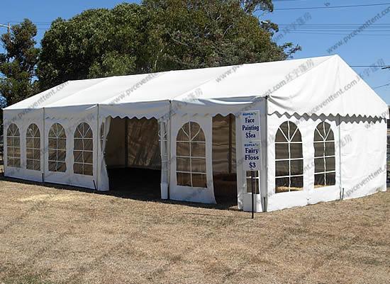Quality Hot - DIP Galvanized PVC Canopy Tent White 6 x 12m With Transparent Church Windows wholesale