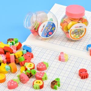 Barreled Cute Cartoon Marine Animal Fruit Style Small Eraser For Kids Prizes