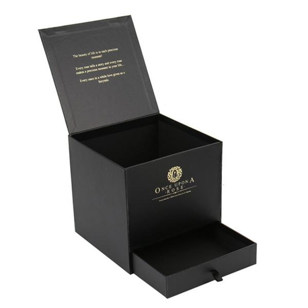 Luxury Flower Packaging Box Black Flower And Chocolate Gift Box Eco Friendly Sustainable