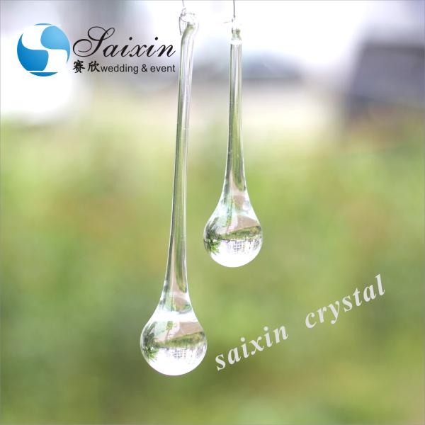 Glass Crystal Bead Curtains Ceiling Hanging With Crystal Ball Event Drape Wedding Decoration