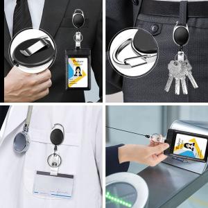 Pack Badge Holder Retractable Clip Heavy Duty Reels With Vertical Sliding ID