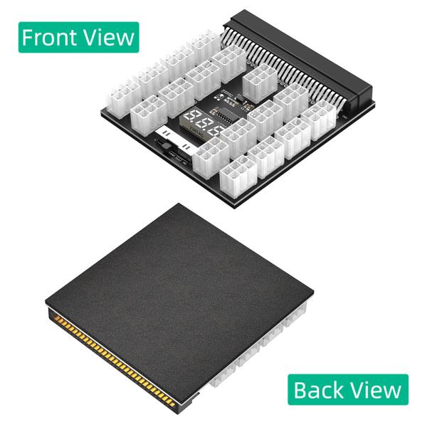 Upgrade Version ATX 17x 6Pin Power Supply Breakout Board Adapter Converter 12V for Ethereum Bitcoin Mining