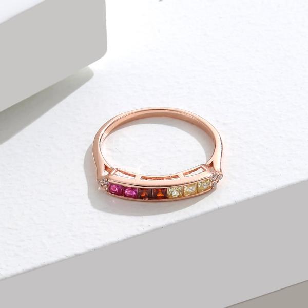 hypoallergenic 0.14cm 2 Gram Sterling Silver Jewelry Rings Crystal Ring