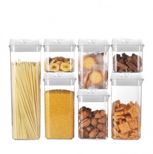 Cheap Amazon Hot seller Kitchen Storage Containers BPA Free Keep Food Fresh Plastic Food Spice Jars Canister Sets With Airtigh for sale