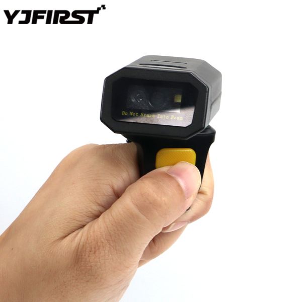 Wireless Finger Ring Scanner 2D QR Code Reader Mini Barcode Scanner for