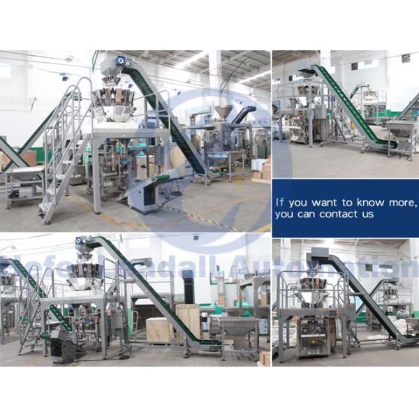 Flat Bag VFFS Packing Machine With 10 Heads Computer Combination Scale