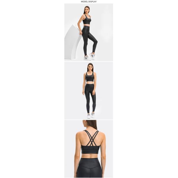 Gym Running Yoga Activewear Sets Texture Cross Back Energy Bra