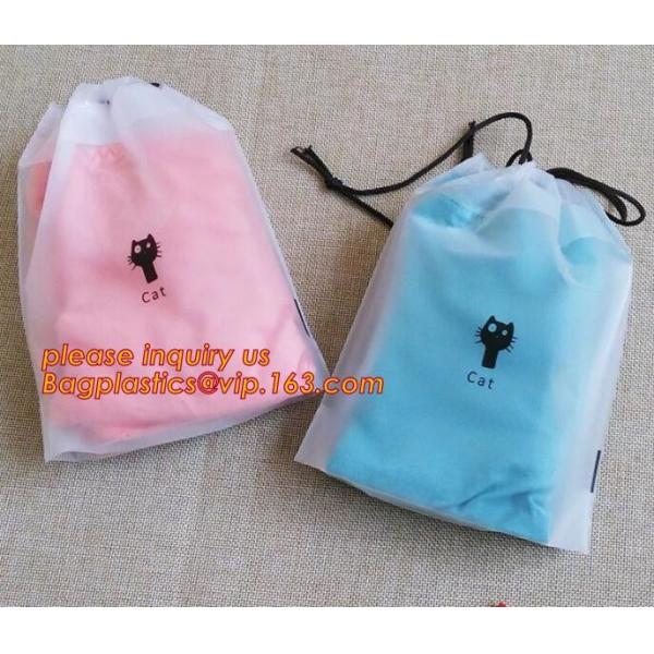 Biodegradable Christmas deco drawstring candy storage bag, oxford red christmas stocking candy bag packing bagplastics