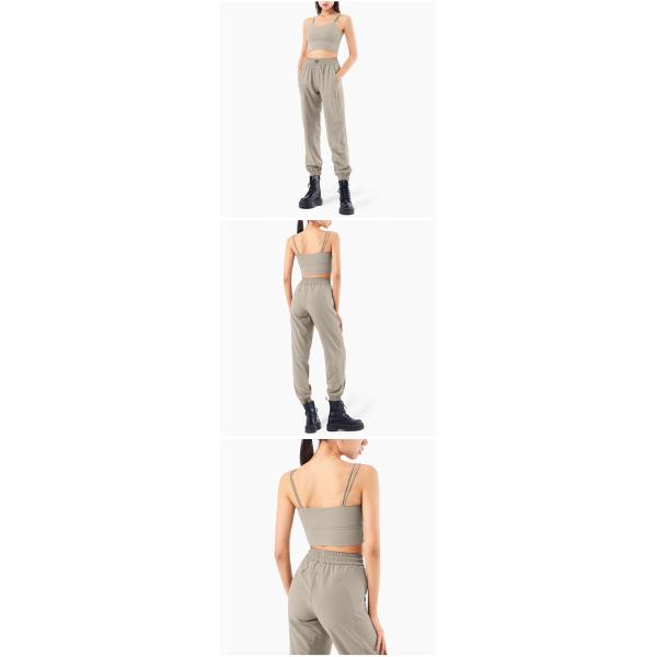 250gsm Womens Loungewear Set 2 Pieces Outfit Elastic Power Yoga Set