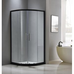 Buy cheap Black aluminium shower enclosure 1000*1000 with two sliding doors and two fixed from wholesalers