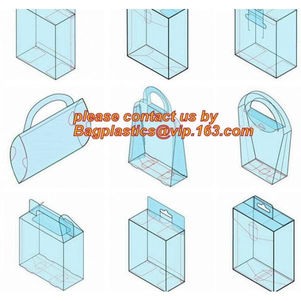 Clear PVC hard plastic packaging box, PET uv offset printing multicolor transparent gift display design craft plastic bo