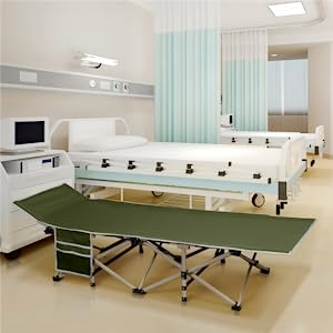 Folding Camping Cot, Portable Foldable ornaments Cot, Canvas Sleeping Bed, Outdoor Comfortable Lightweight Camp Bed