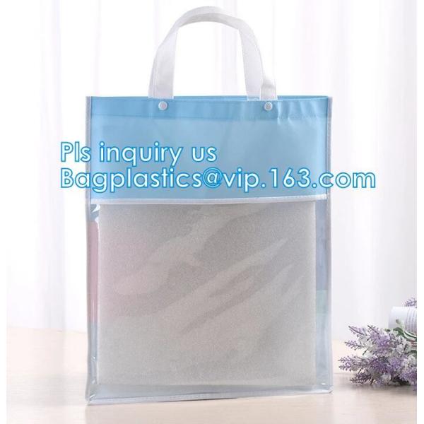waterproof PVC plastic shopping bag, eco friendly washable plastic PVC shopping bag, Durable Women Shopping shiny pvc to