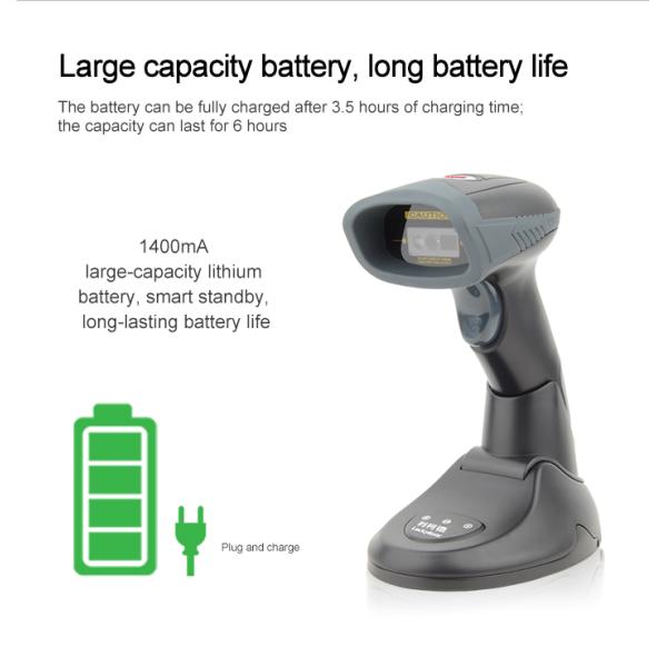 Handheld Scanners with Docking and Usb Cable Wireless Barcode Scanner for Pos Machine
