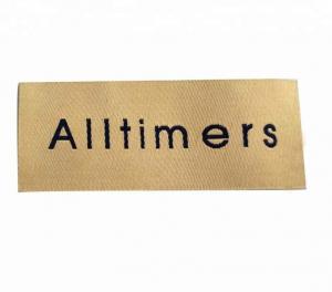 China Fashion Woven Fabric Labels / Customized End Fold Sew On Clothing Labels on sale