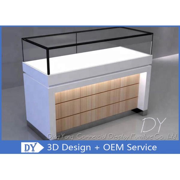 Standard Custom Glass Display Cases With Base Plinth / Drawers