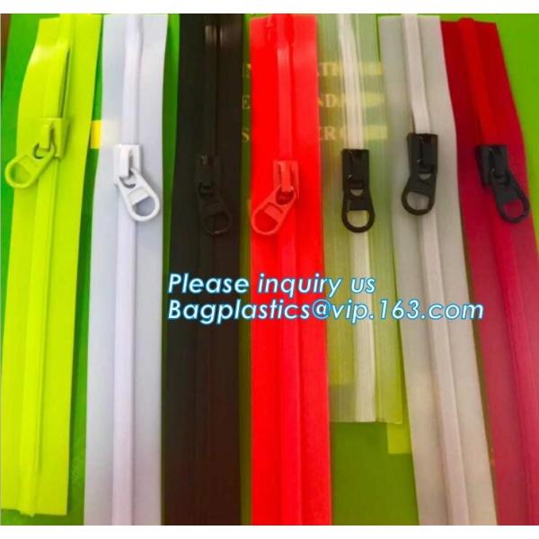 #5 TPU Coating Waterproof Open End Nylon Zipper For Outdoor Garment, nylon waterproof zipper with auto lock slider zippe