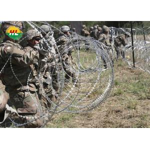 Clipped Concertina Razor Wire Galvanised Steel 300 MM Concertina Fencing