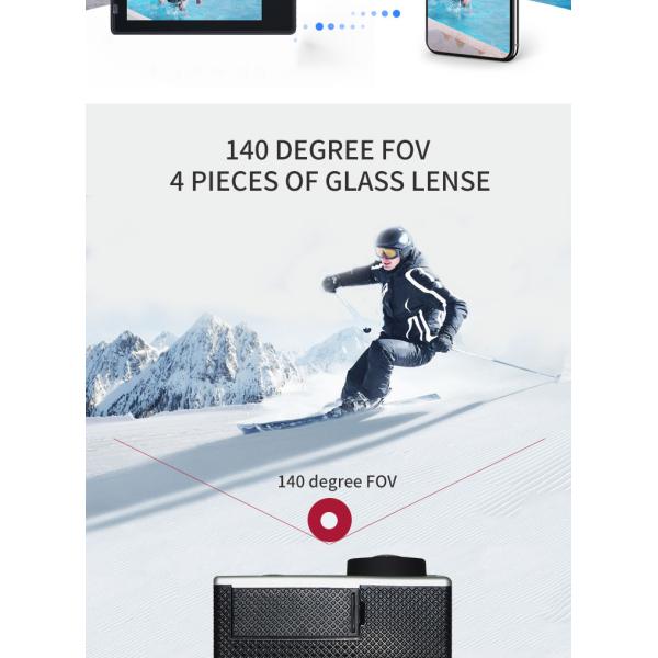 Helmet Sports 4k Ultra Hd Wifi Action Camera 140 Degree 400mAh Camcorder Video Recording