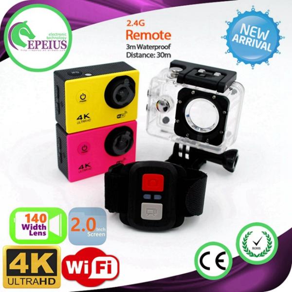 H9RLT 4G Waterproof Helmet Camera With 140 Lens , 2.4G Remote Control Camera