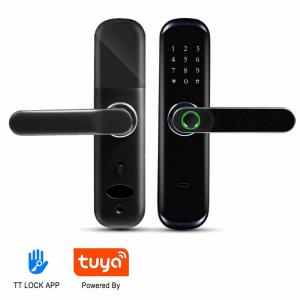 Cheap Biometric Fingerprint Keypad Keyless Door Lock Smart Home Tuya APP Wifi for sale