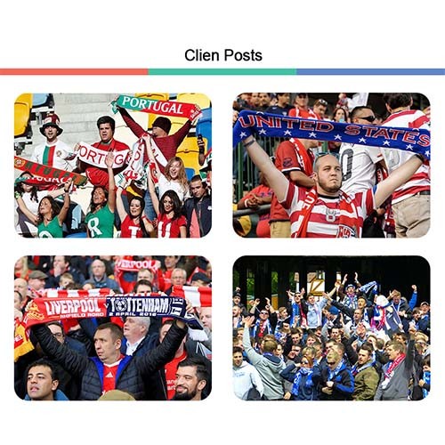 Oem Factory Manufacturer Custom Logo National Soccer Scarf Qatar Espana Brazil Portugal France Football Fans Scarves