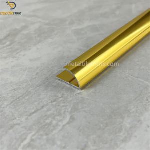 China 3 Meters Aluminum Edge Strip Carpet Transition Strip Flooring Trim Gold on sale