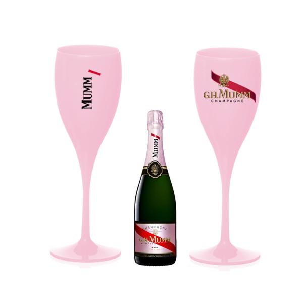 Party Plastic Champagne Flutes Moet Chandon Glass Wine Drinkware Black Red 2 Color