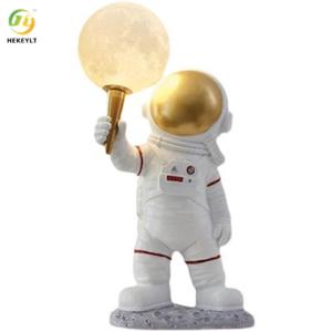 Cheap Resin + hardware H370 Children'S Room Moon Astronaut Rechargeable Sunset Bedside Lamp for sale