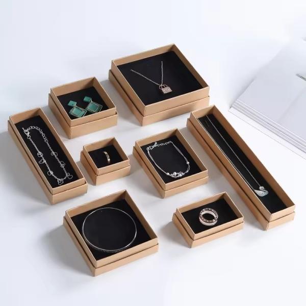 Square Recyclable Gift Jewelry Packaging Customised With Foam Insert