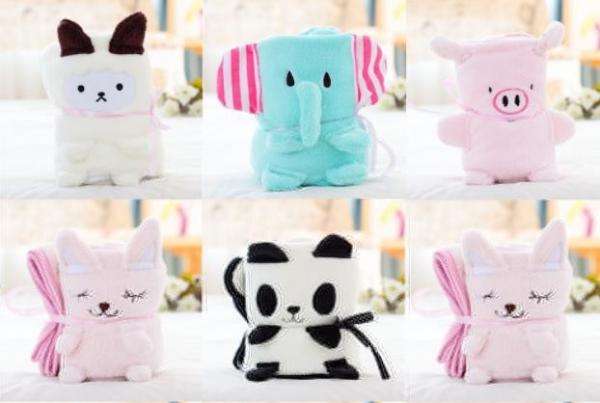 Quality Super Soft Coral Fleece Blanket Cute Animal Shaped For Baby Kids 100% Polyester wholesale